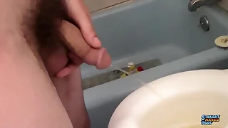 StraightNakedThugs&colon; Chad Turner Enjoys Chilling With the addition of Releasing Hot Piss With the addition of Cum